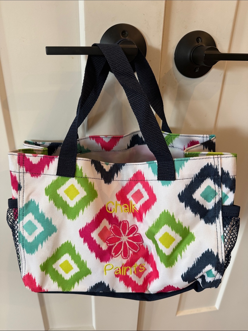 Thirty one small 31 diamond vinyl Multicolor Pattern Canvas Tote Bag organizer